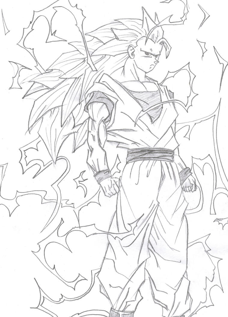 Dragon Ball Z Goku Super Saiyan 3 Drawings