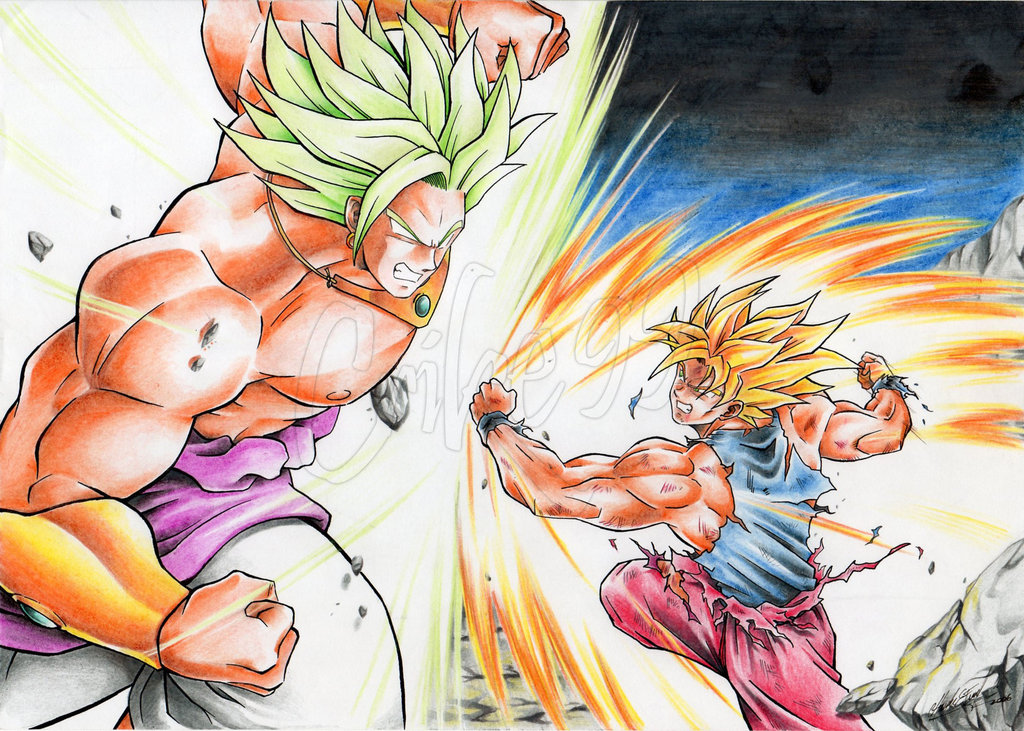 Dragon Ball Z Goku Super Saiyan 3 Vs Vegeta Super Saiyan 3