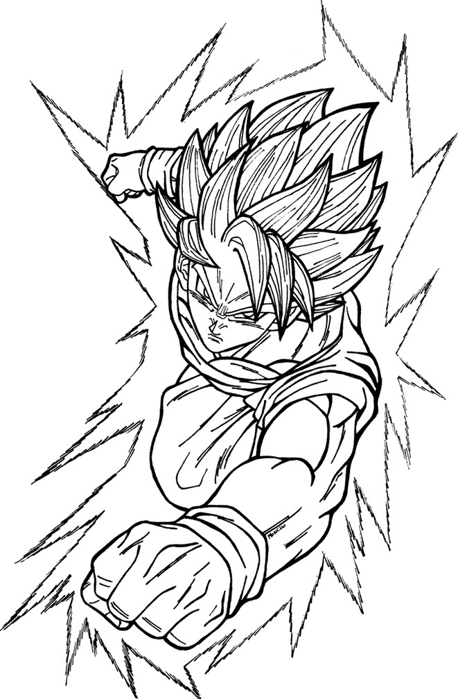 Dragon Ball Z Goku Super Saiyan 4 Coloring Pages