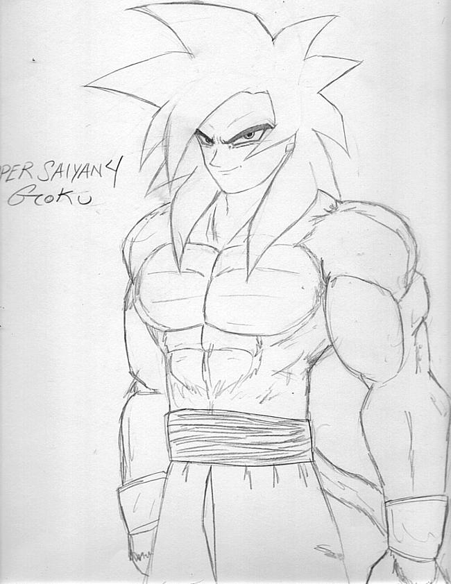 Dragon Ball Z Goku Super Saiyan 4 Drawings