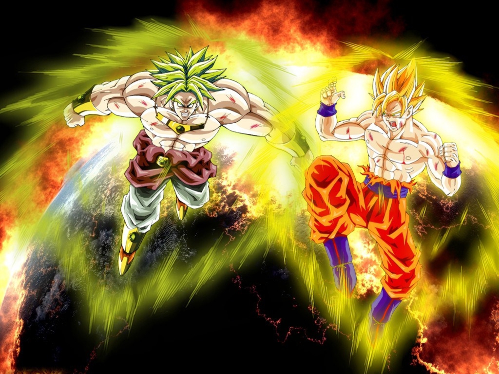 Dragon Ball Z Goku Super Saiyan 4 Vs Broly