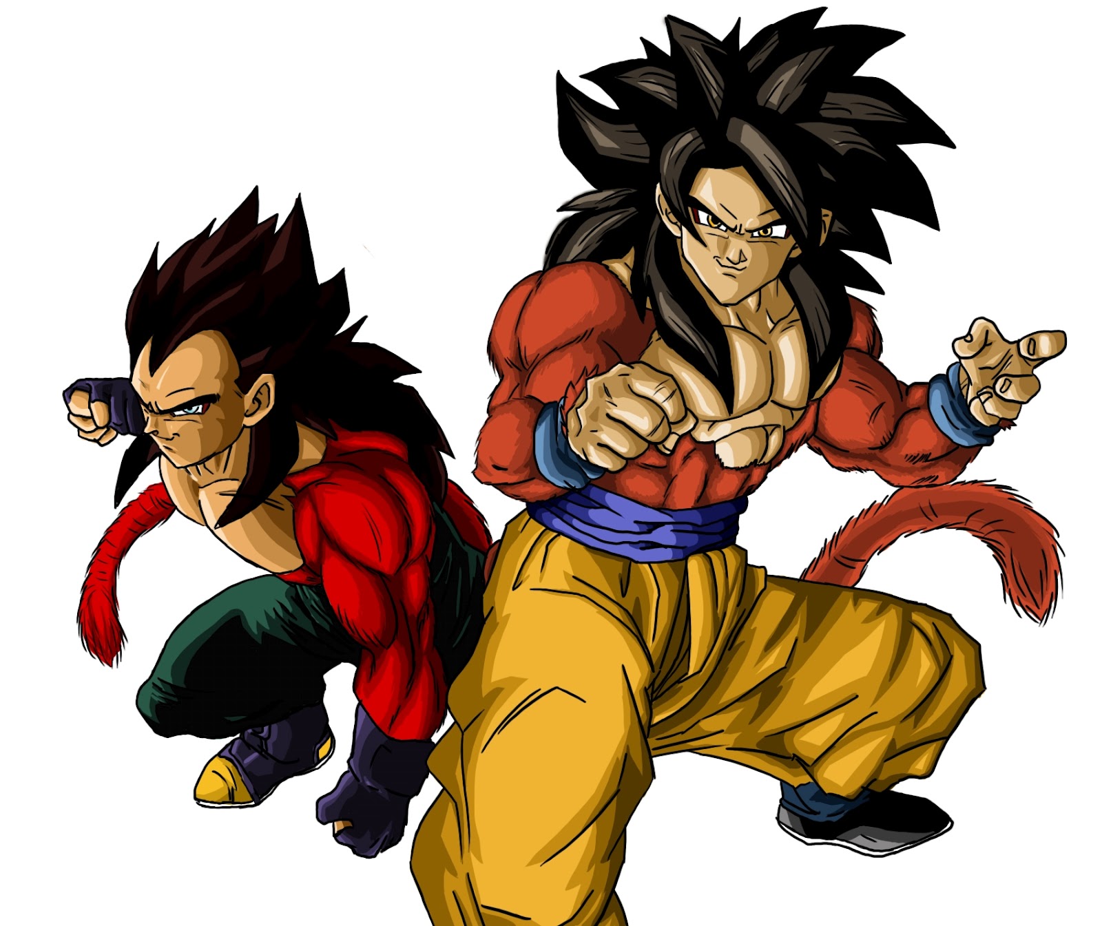 Dragon Ball Z Goku Super Saiyan 4 Vs Vegeta Super Saiyan 4