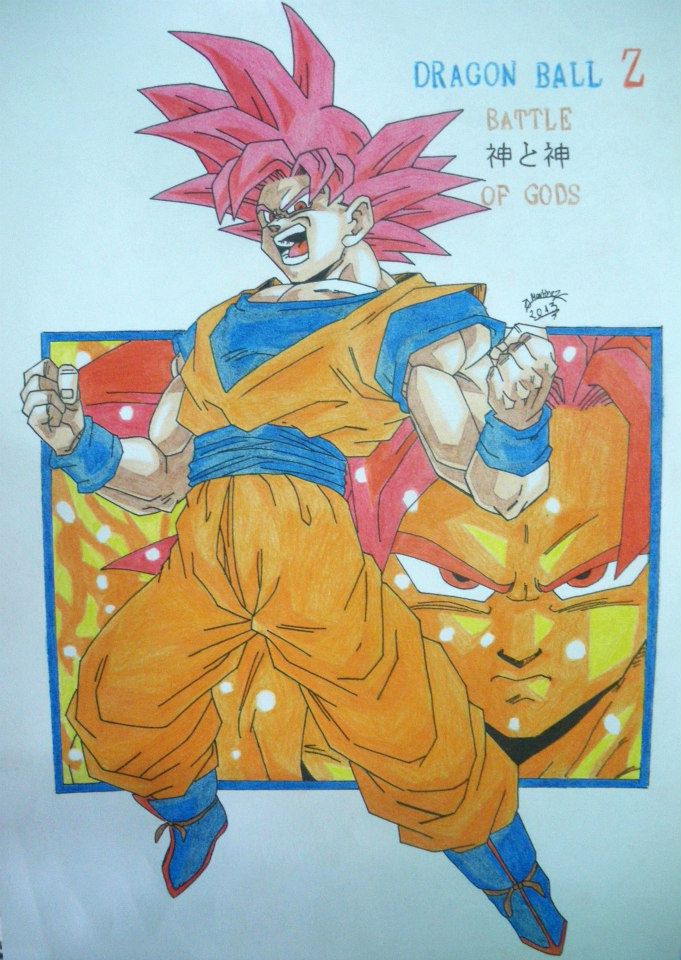 Dragon Ball Z Goku Super Saiyan God Form