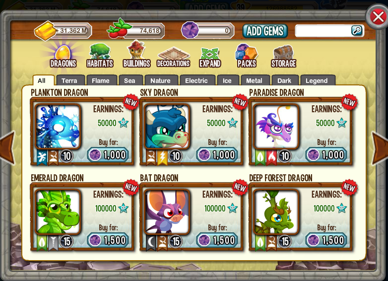 Dragon City Breeding Eggs