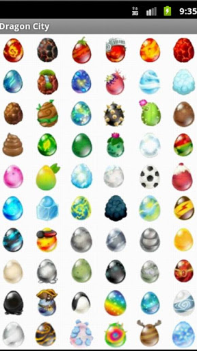 Dragon City Breeding Eggs List