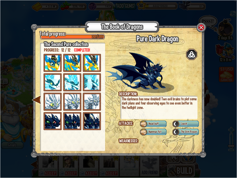 Dragon City Breeding Pure Dark