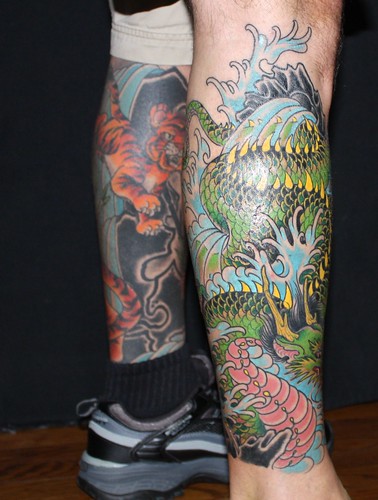 Dragon Tattoo On Leg