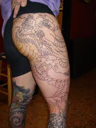 Dragon Tattoo On Leg For Women