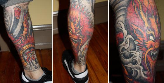 Dragon Tattoo On Leg For Women