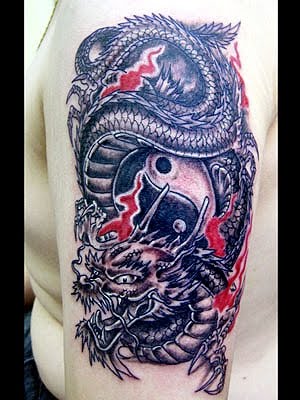 Dragon Tattoo Shoulder Arm