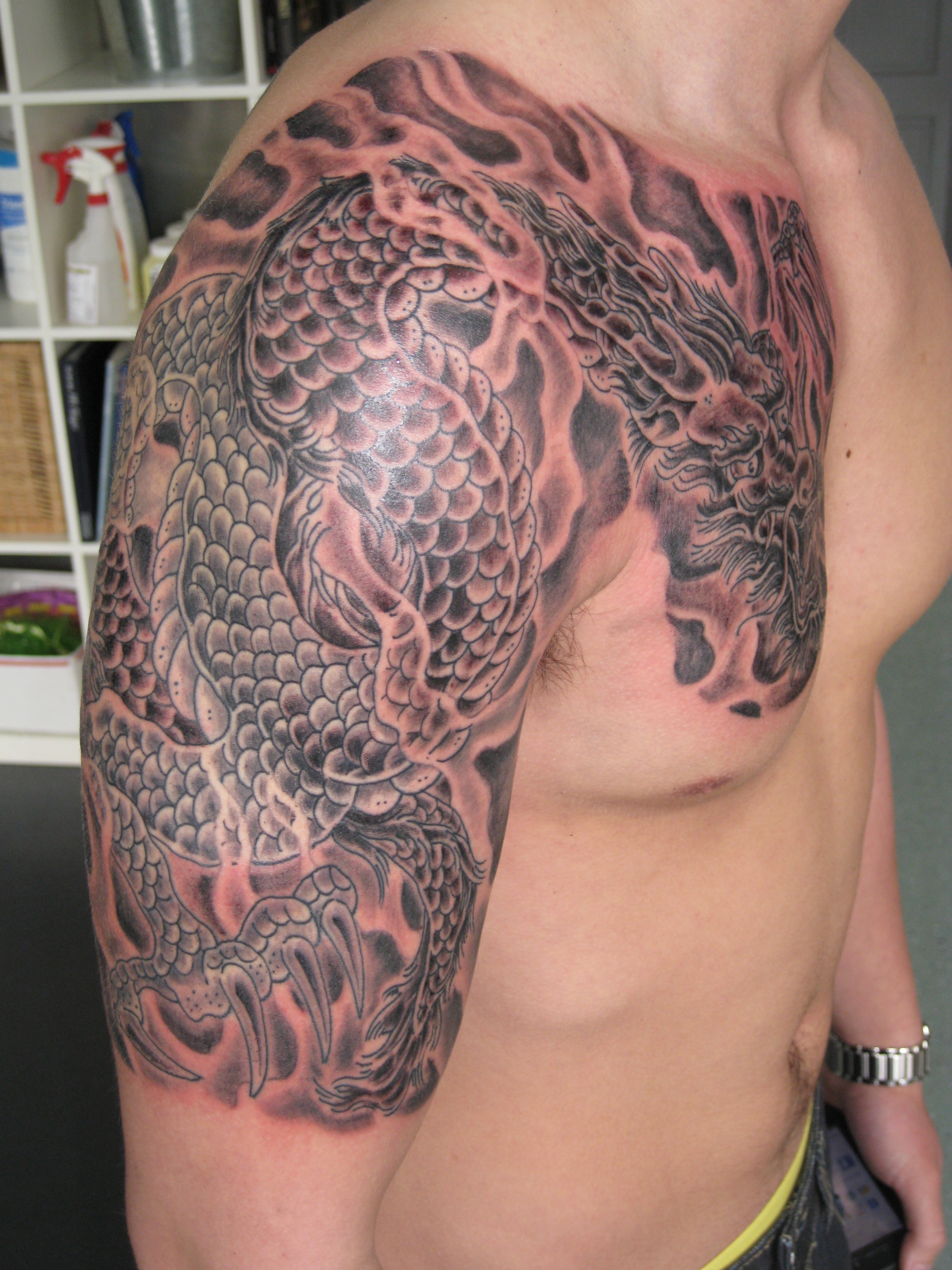 Dragon Tattoo Shoulder Arm