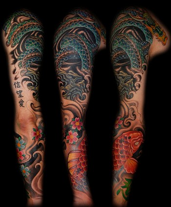 Dragon Tattoo Sleeve Black