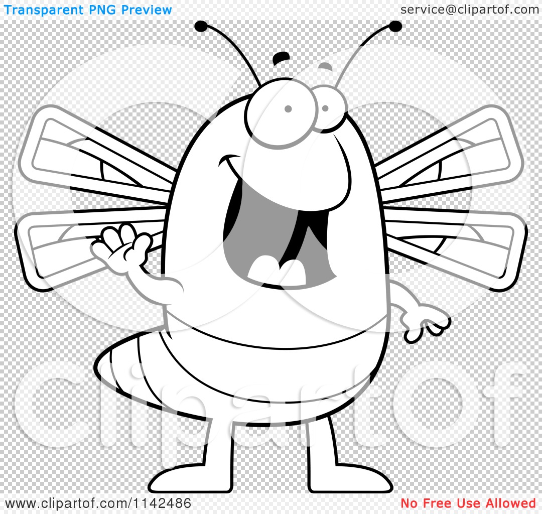 Dragonfly Clipart Black And White