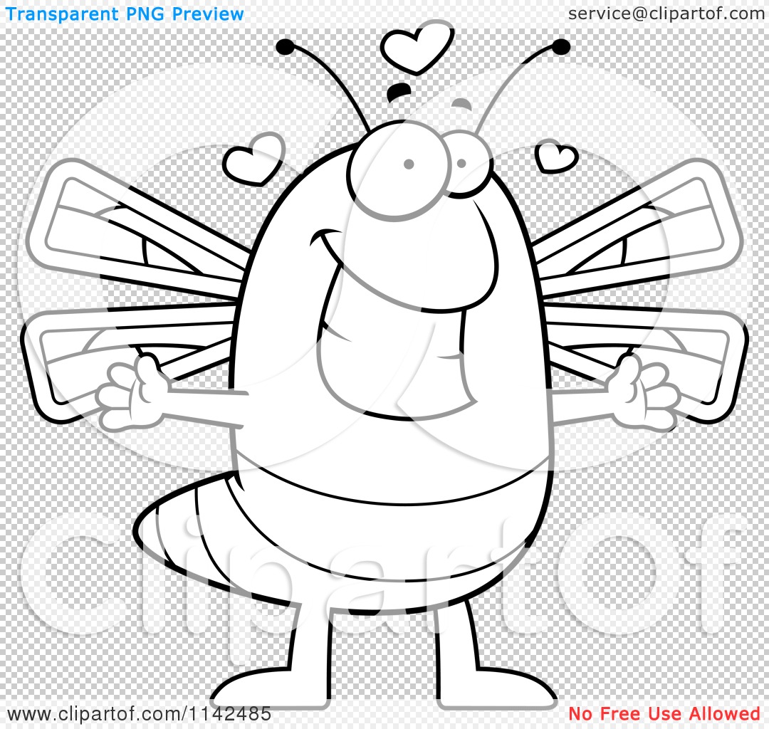 Dragonfly Clipart Black And White