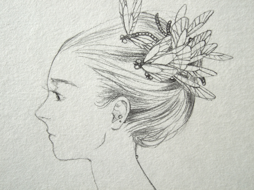 Dragonfly Drawings With Flowers