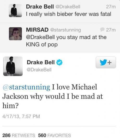 Drake Bell Justin Bieber Tweets