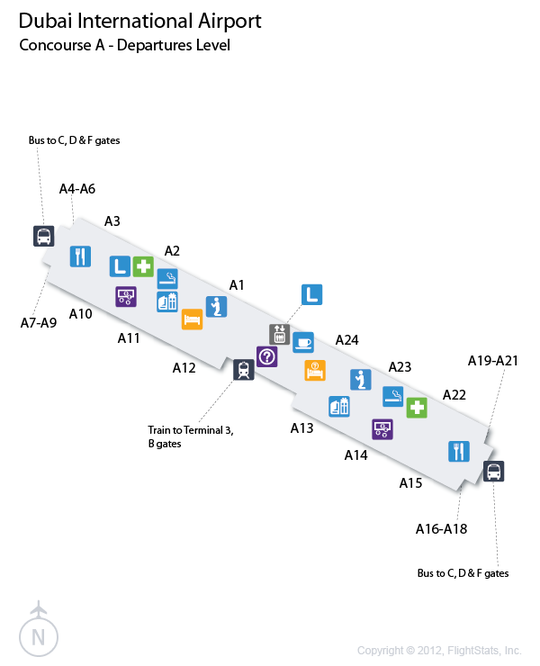 Dubai Airport Emirates Terminal Map