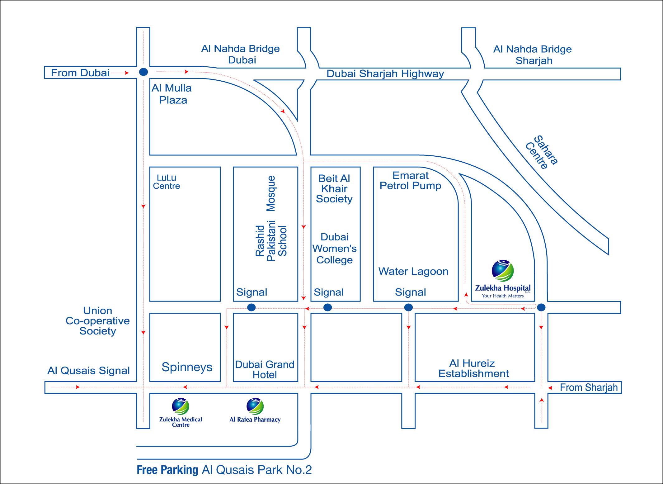 Dubai Airport Map Location