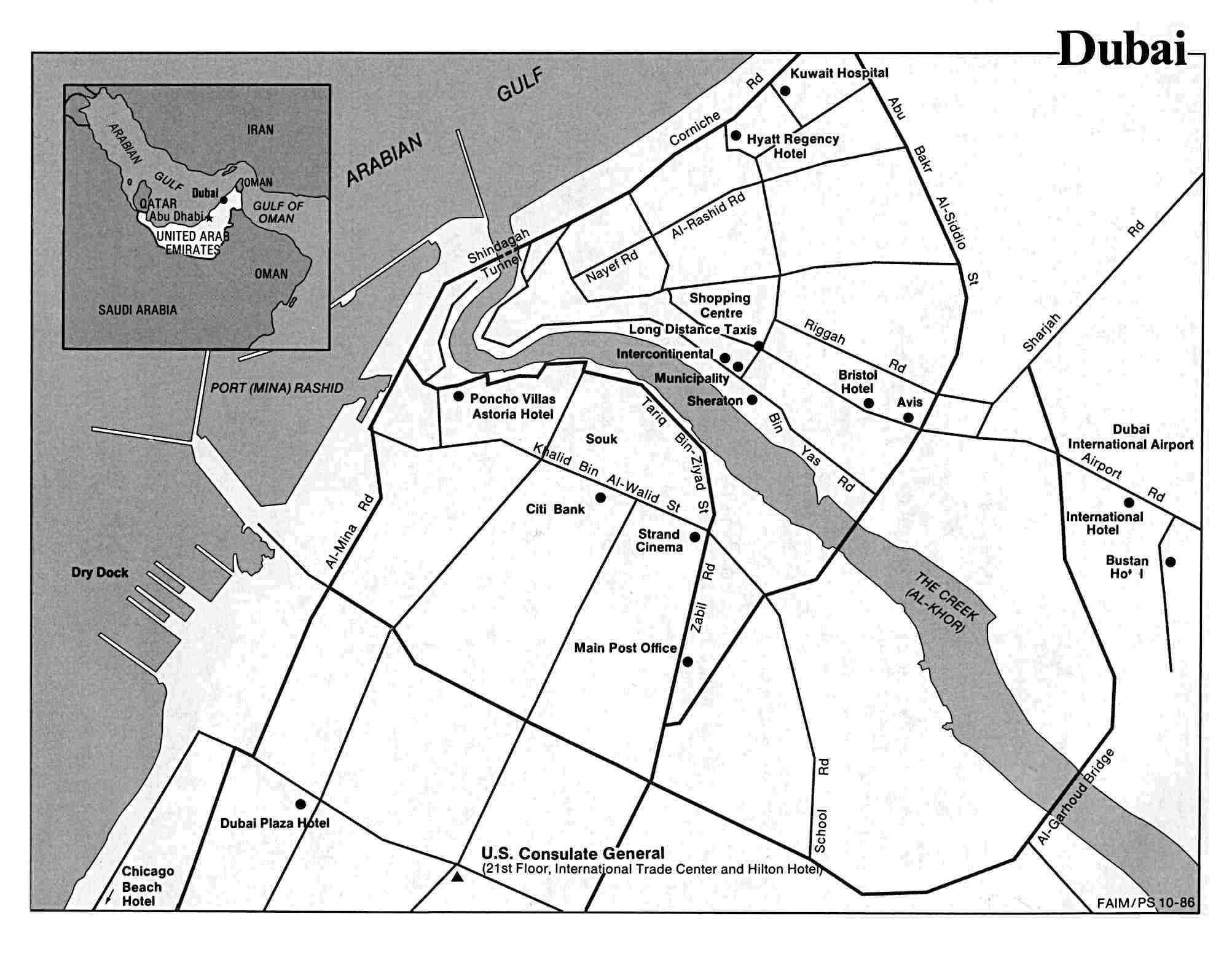 Dubai City Road Map