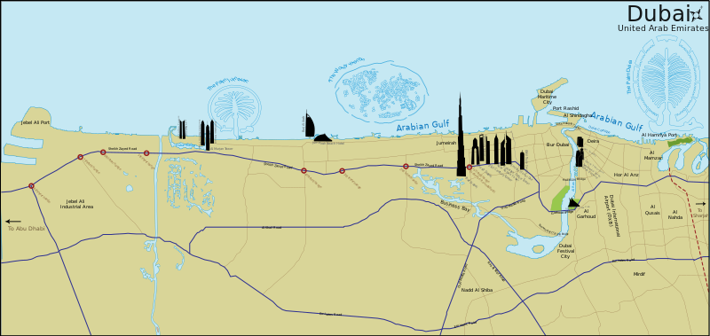 Dubai City Road Map