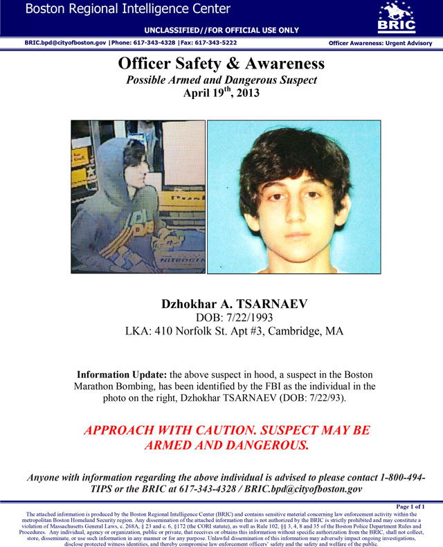 Dzhokhar Tsarnaev Condition Update