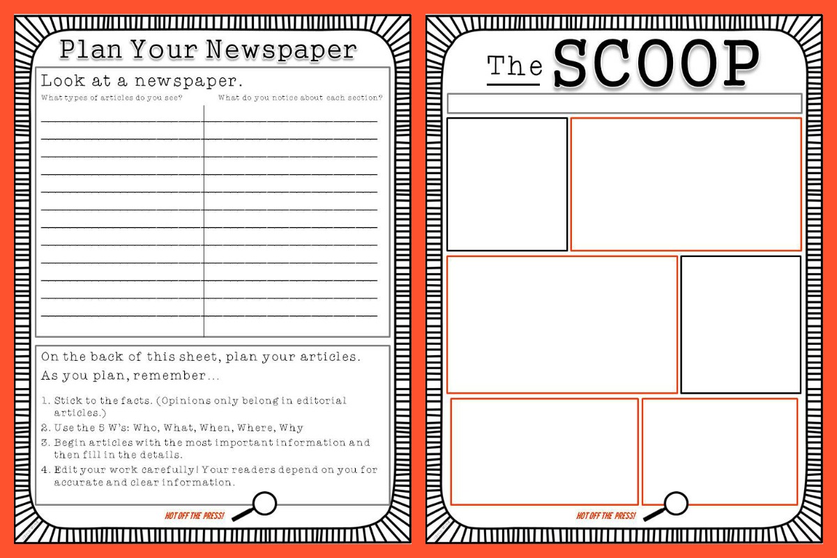 Editable Newspaper Template For Kids