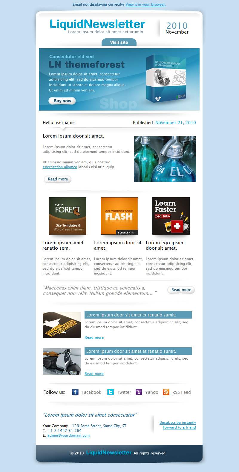 Email Newsletter Layout