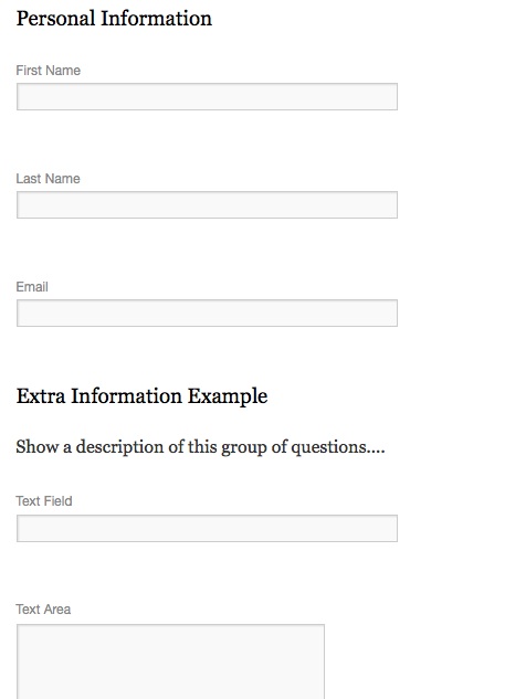 Email Signup Form Wordpress