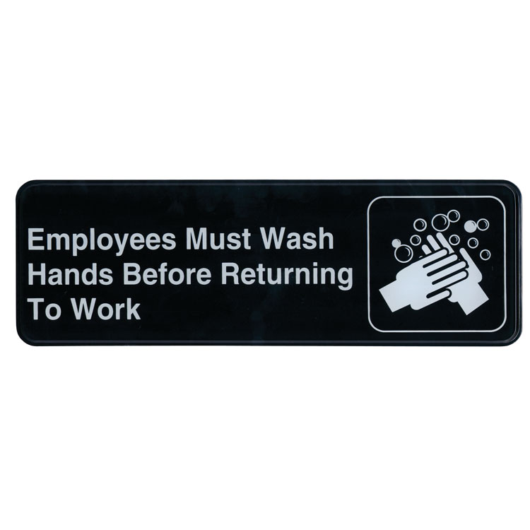 Employees Must Wash Hands Before Returning To Work Sign