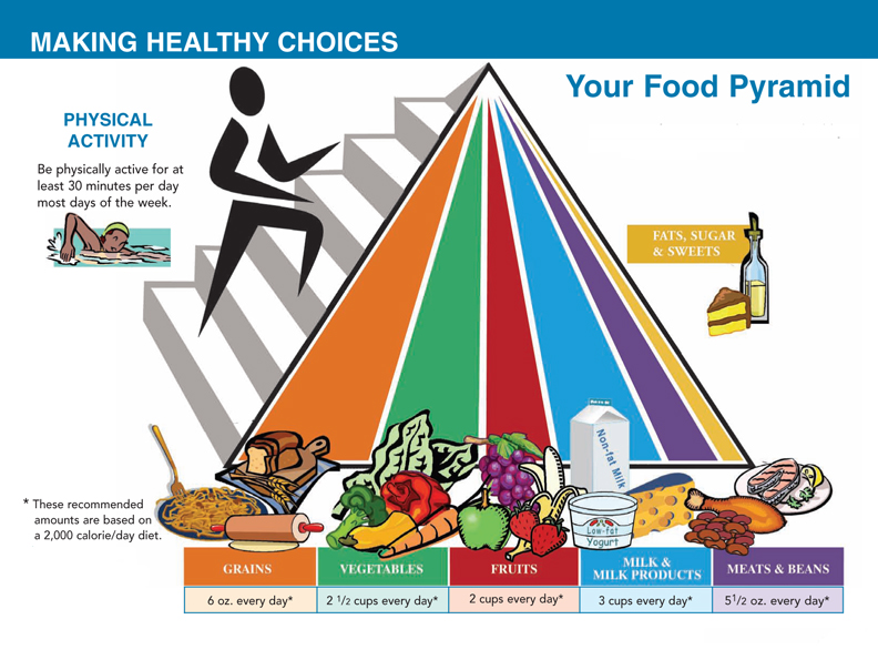 Empty Healthy Living Pyramid