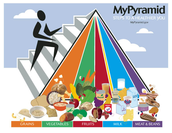 Empty Healthy Living Pyramid