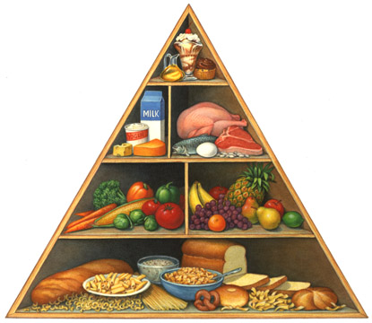 Empty Healthy Living Pyramid