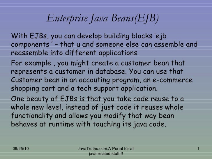 Enterprise Java Beans Ppt