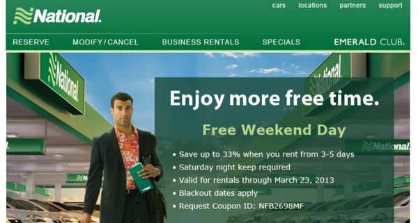 Enterprise Rent A Car Coupons Free Weekend Day