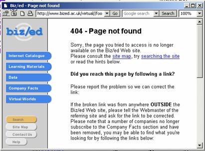 Error 404 Page Examples