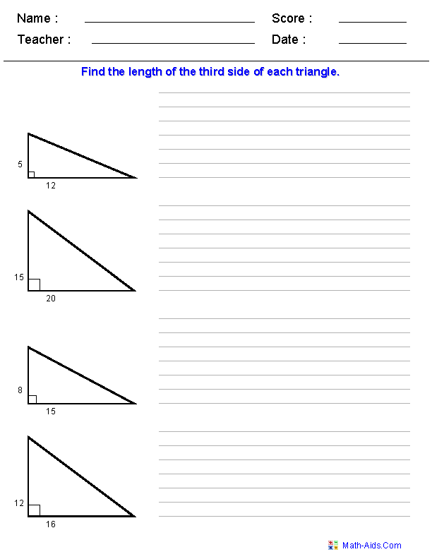 Example Of Pythagorean Theorem Problems