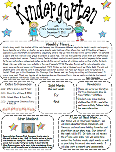 Examples Of Newsletters For Parents