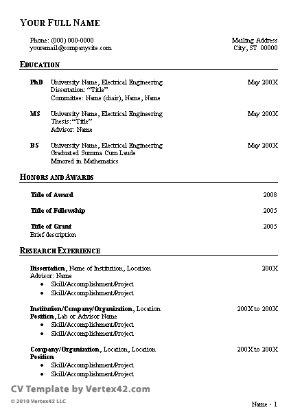 Examples Of Resumes For Students