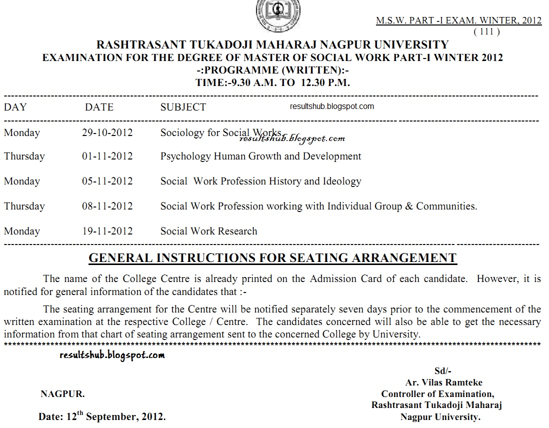 Exams Timetable Ncl