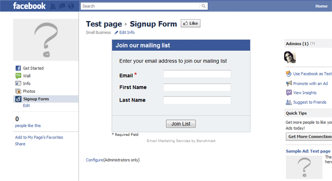 Facebook Sign Up Button