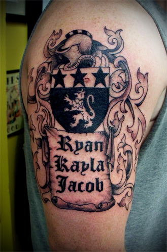 Family Crest Tattoos For Men