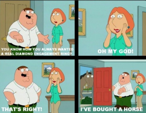 Family Guy Peter Retarded Horse