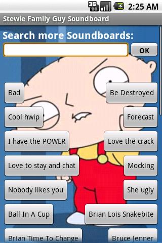 Family Guy Stewie Griffin Soundboard