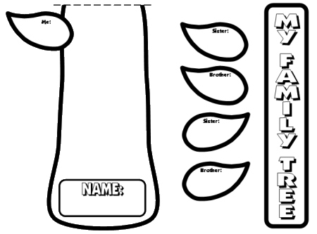 Family Tree Template For Children Free