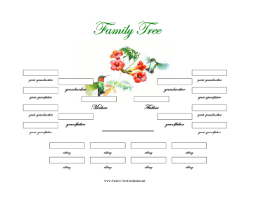 Family Tree Template For Children With Siblings