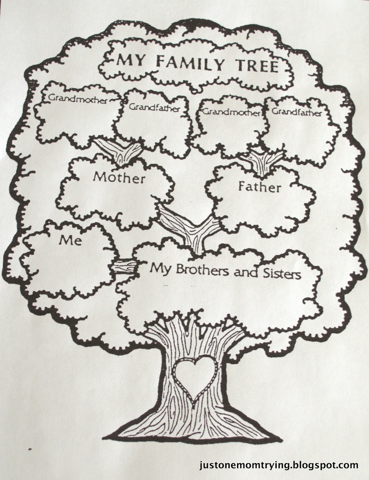 Family Tree Template For Kids Printable