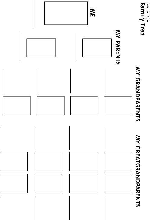 Family Tree Template For Kids Project