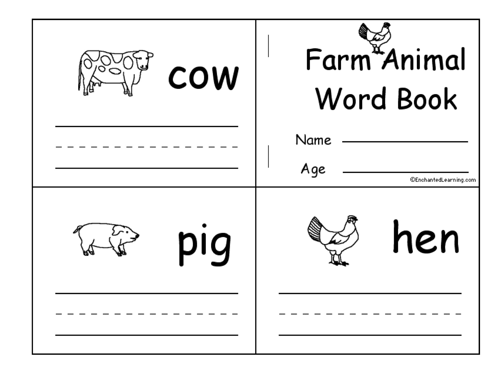 Farm Animals Pictures To Print