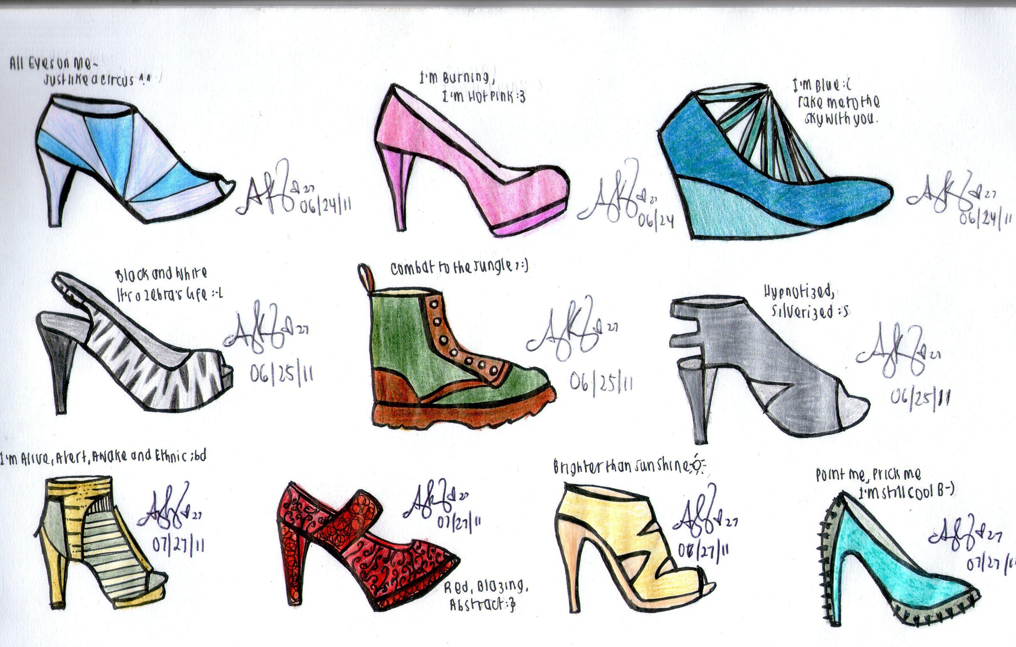 Fashion Design Sketches Shoes