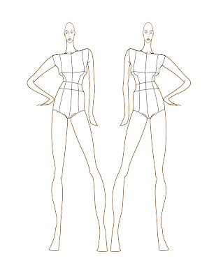 Fashion Illustration Templates Front And Back